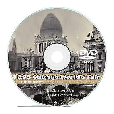 Chicago World's Fair 1893, Columbian Exposition, 50+ Vintage Books Video Dvd V40