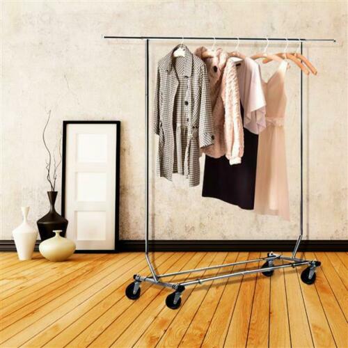 Garment Rack Clothing Rack Heavy Duty Adjustable Collapsible Rolling W/casters