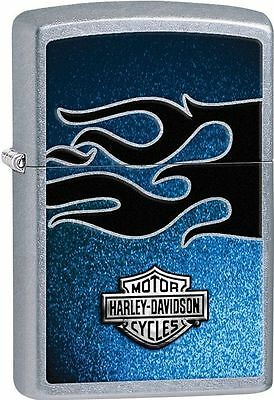Zippo Harley Davidson Blue Color Image Lighter With Logo, # 28822, New In Box