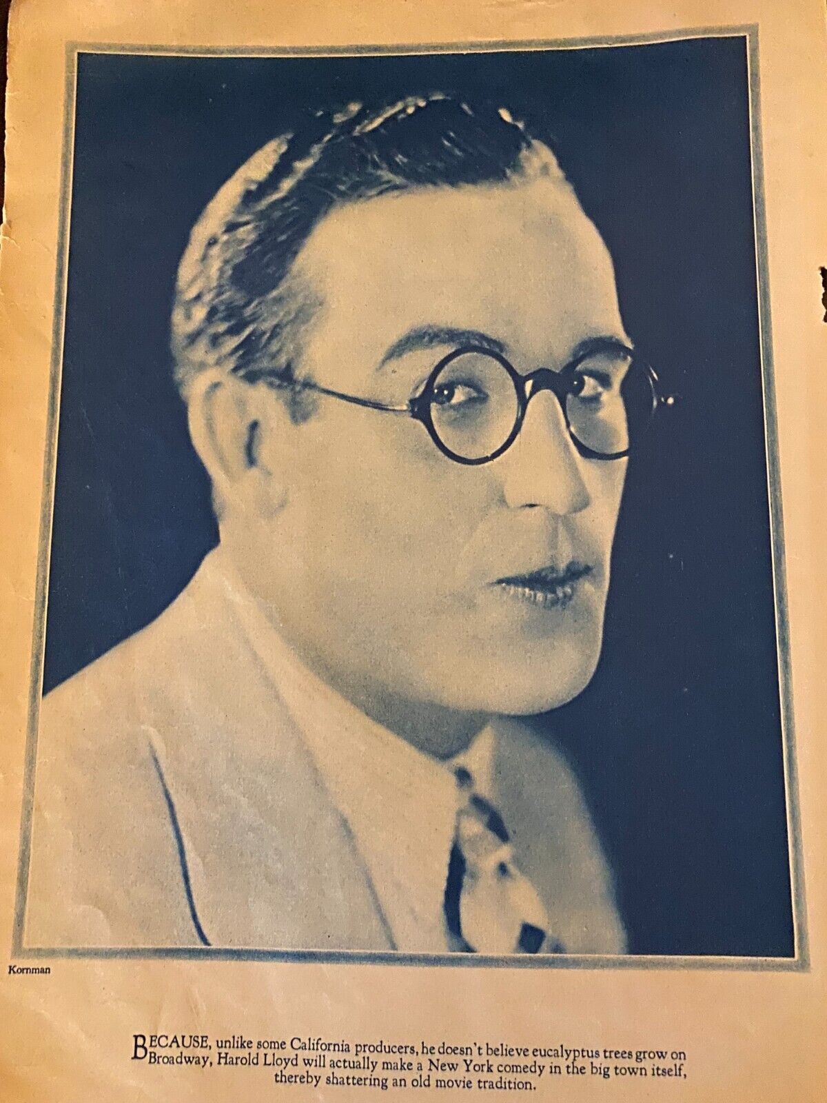 Harold Lloyd, William Haines, Double Full Page Vintage Pinup