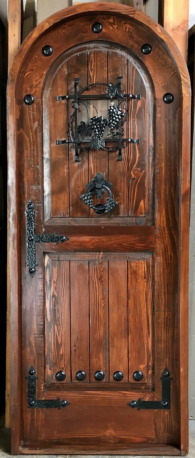 Rustic Reclaimed Lumber Arched Top Door Solid Wood Story Book Castle Winery