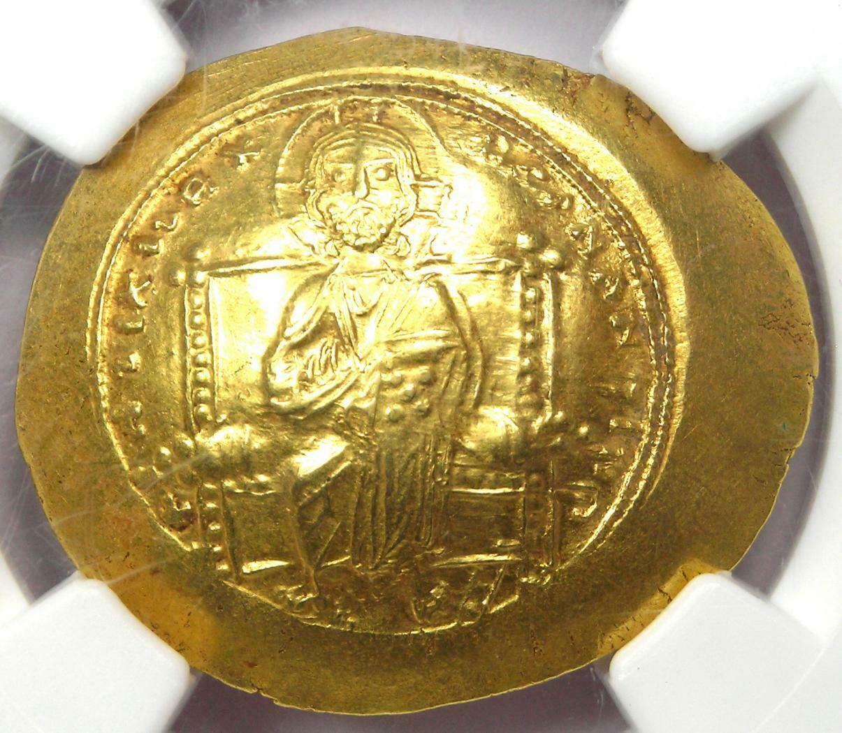 Constantine X Av Gold Histamenon Nomisma Christ Coin (1059-67 Ad) - Ngc Ms (unc)